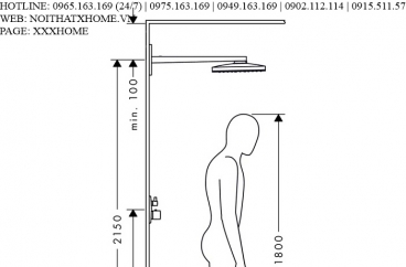 Bộ sen âm tường Hansgrohe - 24003400 X HOME Hà Nội