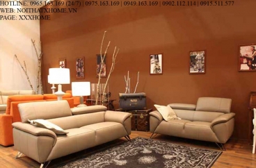 Bộ sofa Nicoletti - Tesla Pelle Touch 1511 Beige X HOME Hà Nội