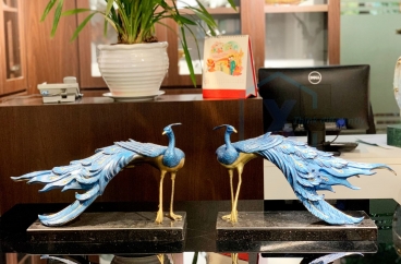 Decor bằng đồng X HOME Hà Nội Hồ Chí Minh Cặp chim công