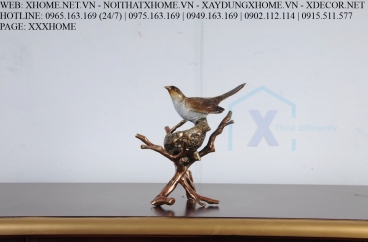 Decor bằng đồng X HOME Hà Nội Hồ Chí Minh Chim và tổ bằng đồng