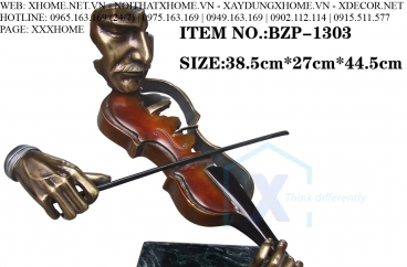 Decor bằng đồng X HOME Hà Nội Hồ Chí Minh Đánh đàn BZP-1303