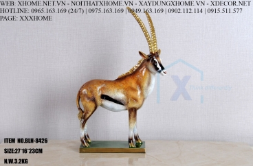 Decor bằng đồng X HOME Hà Nội Hồ Chí Minh Tượng linh dương đồng BLN-8426