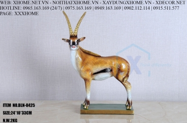 Decor bằng đồng X HOME Hà Nội Hồ Chí Minh Tượng linh dương đồng BLN-8425