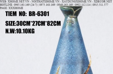 Decor bằng đồng X HOME Hà Nội Hồ Chí Minh Lọ hoa đồng trang trí BR-6301