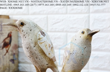 Decor bằng đồng X HOME Hà Nội Hồ Chí Minh Đôi chim trắng