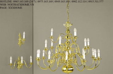 Đèn chùm Orion - LU 1239/12+6+3 Gold X HOME Hà Nội