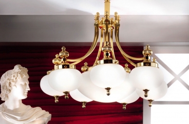Đèn chùm Orion LU 1321/7+1 Gold X HOME Hà Nội
