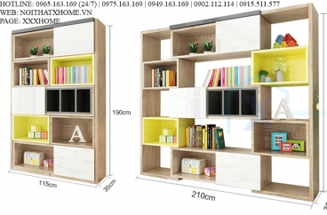 GIÁ SÁCH TỦ SÁCH GỖ X HOME Hà Nội Sài Gòn Hồ Chí Minh XHOME2230