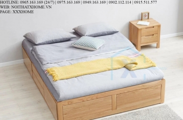 GIƯỜNG NGỦ GỖ TỰ NHIÊN X HOME Hà Nội XHOME1110