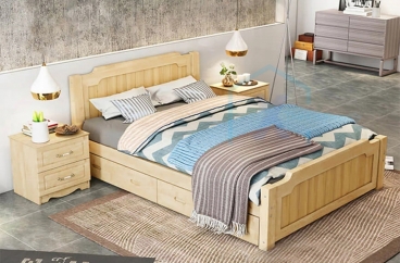 GIƯỜNG NGỦ GỖ TỰ NHIÊN X HOME Hà Nội XHOME1124