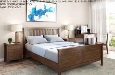 GIƯỜNG NGỦ GỖ TỰ NHIÊN X HOME Hà Nội XHOME1143