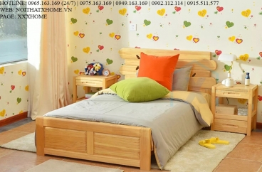 GIƯỜNG NGỦ GỖ TỰ NHIÊN X HOME Hà Nội XHOME2215