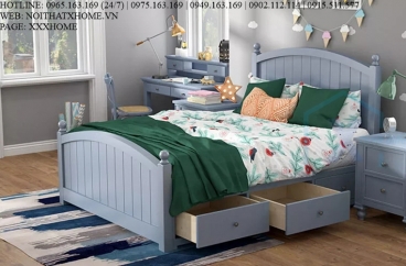 GIƯỜNG NGỦ GỖ TỰ NHIÊN X HOME Hà Nội XHOME2217