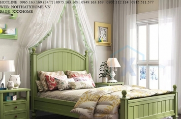 GIƯỜNG NGỦ GỖ TỰ NHIÊN X HOME Hà Nội XHOME2218
