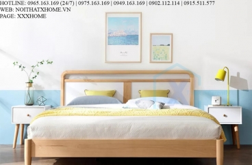 GIƯỜNG NGỦ GỖ TỰ NHIÊN X HOME Hà Nội XHOME2221