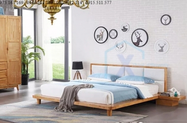 GIƯỜNG NGỦ GỖ TỰ NHIÊN X HOME Hà Nội XHOME2229