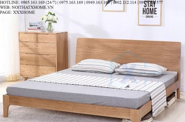GIƯỜNG NGỦ GỖ TỰ NHIÊN X HOME Hà Nội XHOME3301