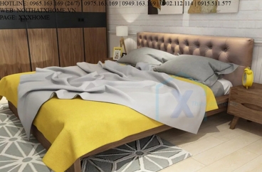 GIƯỜNG NGỦ GỖ TỰ NHIÊN X HOME Hà Nội XHOME3305