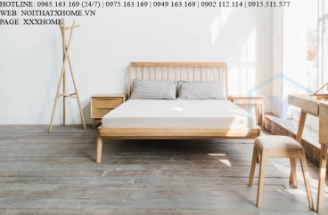 GIƯỜNG NGỦ GỖ TỰ NHIÊN X HOME Hà Nội XHOME3317
