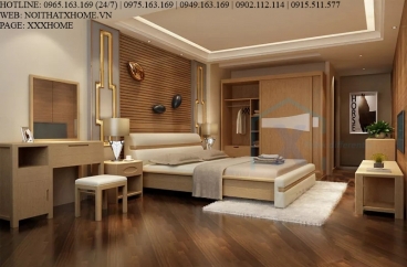 GIƯỜNG NGỦ GỖ TỰ NHIÊN X HOME Hà Nội XHOME3328