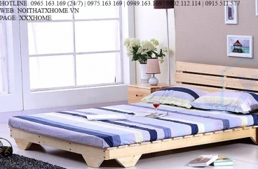 GIƯỜNG NGỦ GỖ TỰ NHIÊN X HOME Hà Nội XHOME3335