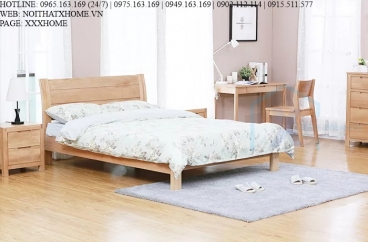 GIƯỜNG NGỦ GỖ TỰ NHIÊN X HOME Hà Nội XHOME3346