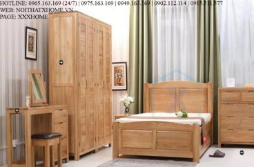 GIƯỜNG NGỦ GỖ TỰ NHIÊN X HOME Hà Nội XHOME4405