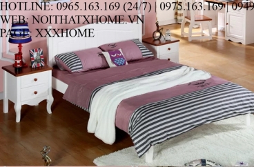 GIƯỜNG NGỦ GỖ TỰ NHIÊN X HOME Hà Nội XHOME4435
