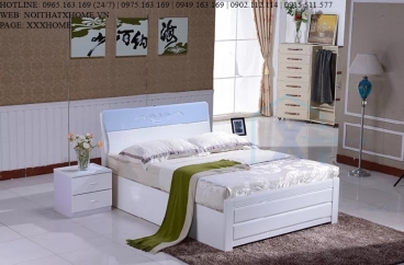 GIƯỜNG NGỦ GỖ TỰ NHIÊN X HOME Hà Nội XHOME4436
