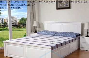 GIƯỜNG NGỦ GỖ TỰ NHIÊN X HOME Hà Nội XHOME4437