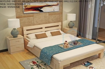 GIƯỜNG NGỦ GỖ TỰ NHIÊN X HOME Hà Nội XHOME4442