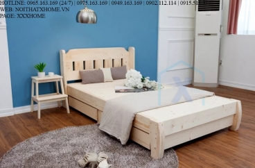 GIƯỜNG NGỦ GỖ TỰ NHIÊN X HOME Hà Nội XHOME4443