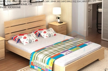 GIƯỜNG NGỦ GỖ TỰ NHIÊN X HOME Hà Nội XHOME4446