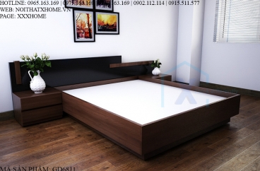 MẪU GIƯỜNG NGỦ X HOME ĐẸP GỖ CÔNG NGHIỆP GD6811