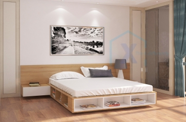 GIƯỜNG NGỦ X HOME KẾT HỢP HỘC ĐỂ ĐỒ GD6812
