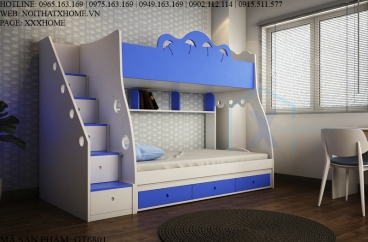 GIƯỜNG TẦNG X HOME GỖ CÔNG NGHIỆP 2 TẦNG GT6801