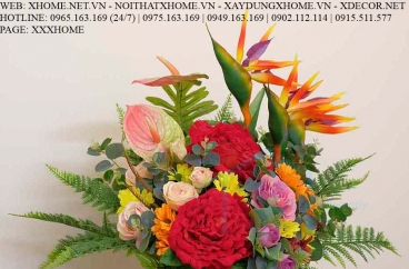 HOA LỤA NGHỆ THUẬT X HOME SÀI GÒN HỒ CHÍ MINH HÀ NỘI XHOME3715