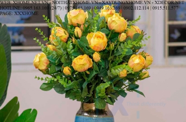 HOA LỤA NGHỆ THUẬT X HOME SÀI GÒN HỒ CHÍ MINH HÀ NỘI XHOME3752