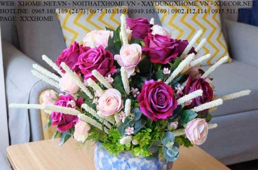 HOA LỤA NGHỆ THUẬT X HOME SÀI GÒN HỒ CHÍ MINH HÀ NỘI XHOME3761