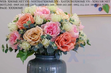HOA LỤA NGHỆ THUẬT X HOME SÀI GÒN HỒ CHÍ MINH HÀ NỘI XHOME3764