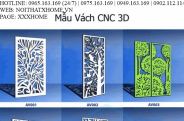 Mẫu vách hoa văn CNC 3D giá rẻ X HOME Hà Nội