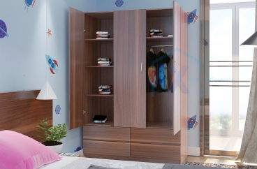 TỦ ĐỒ TỦ QUẦN ÁO X HOME 3 KHOANG SANG TRỌNG TA6803