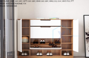 TỦ GIÀY THÔNG MINH X HOME GIÁ XOAY 3 TẦNG TIỆN LỢI TG6812