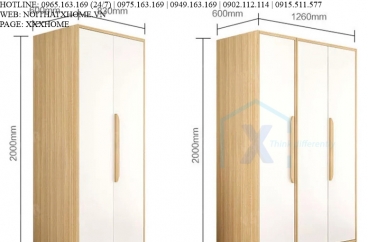 TỦ QUẦN ÁO TỦ ĐỒ GỖ X HOME Hà Nội Sài Gòn XHOME3318