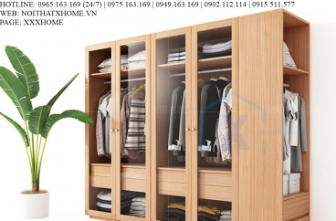 TỦ QUẦN ÁO TỦ ĐỒ GỖ X HOME Hà Nội Sài Gòn XHOME4409