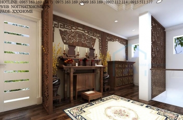 Mẫu vách CNC ngăn phòng thờ giá rẻ X HOME Hà Nội