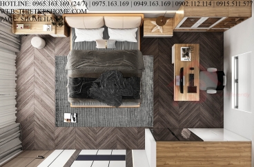 S HOME Combo mẫu nội thất phòng ngủ đẹp hiện đại tiện dụng SHOME6820