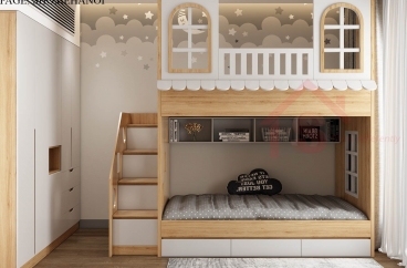 S HOME Combo mẫu nội thất phòng ngủ cho bé  đẹp hiện đại tiện dụng SHOME6801
