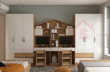 S HOME Combo mẫu nội thất phòng ngủ cho bé đẹp hiện đại tiện dụng SHOME6806