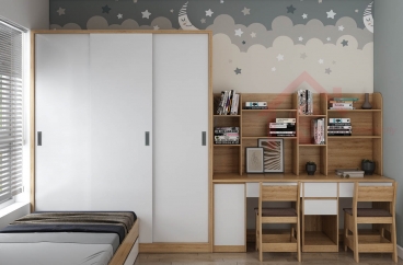 S HOME Combo mẫu nội thất phòng ngủ cho bé đẹp hiện đại tiện dụng SHOME6807